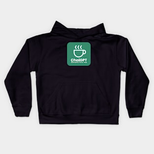 ChaiGPT - Chai Tea - ChatGPT Style (White-Green) Kids Hoodie